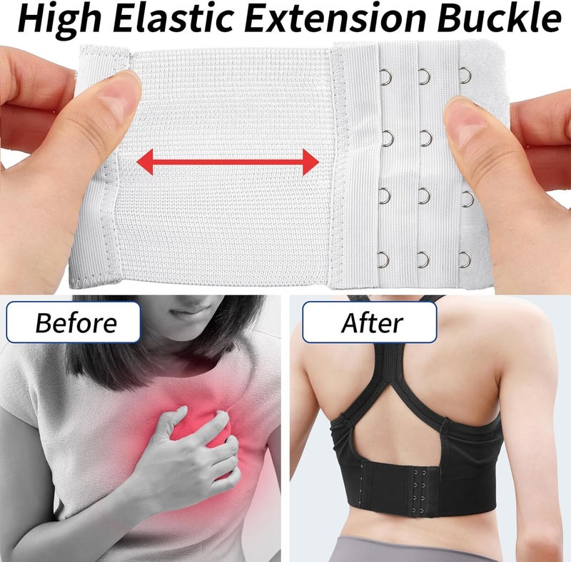 PEASUG 12 PCS Bra Extenders 4 Hooks, Bra Strap Extender, 4 Hook Bra Extenders for Women Elastic Extension Strap Plus Size - Image 5